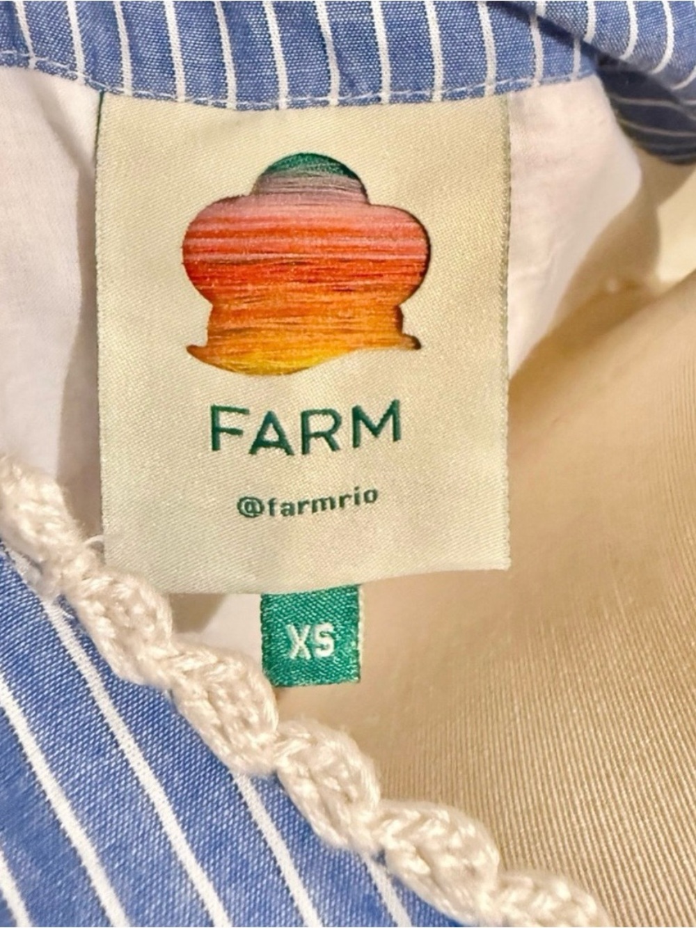 RARE FARM RIO Cross Stitched Embroidered Tiered Maxi Dress - Picture 13 of 13